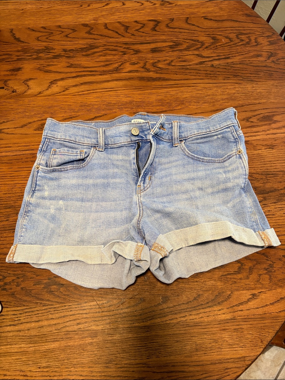 Old Navy Light Blue Rolled Cuff Denim Shorts